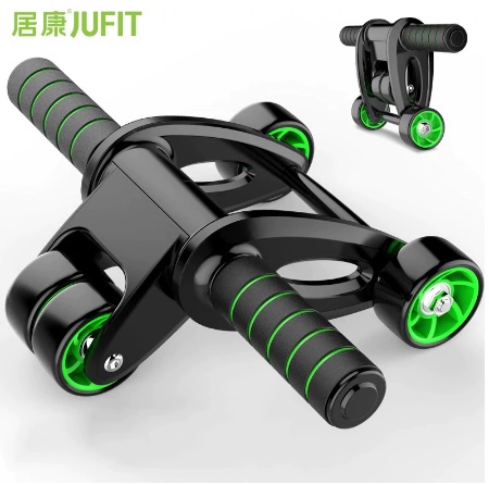 JUFIT No Noise Abdominal Wheel Ab Roller Trainer Fitness Equipment Gym Exercise Men Body Building